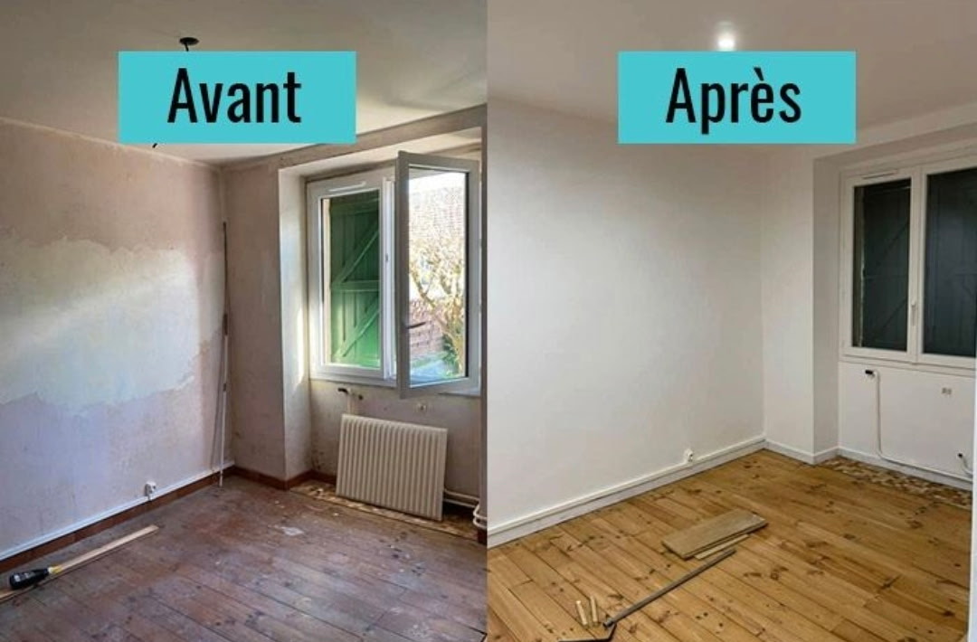 Peinture intérieure Foix avant/après