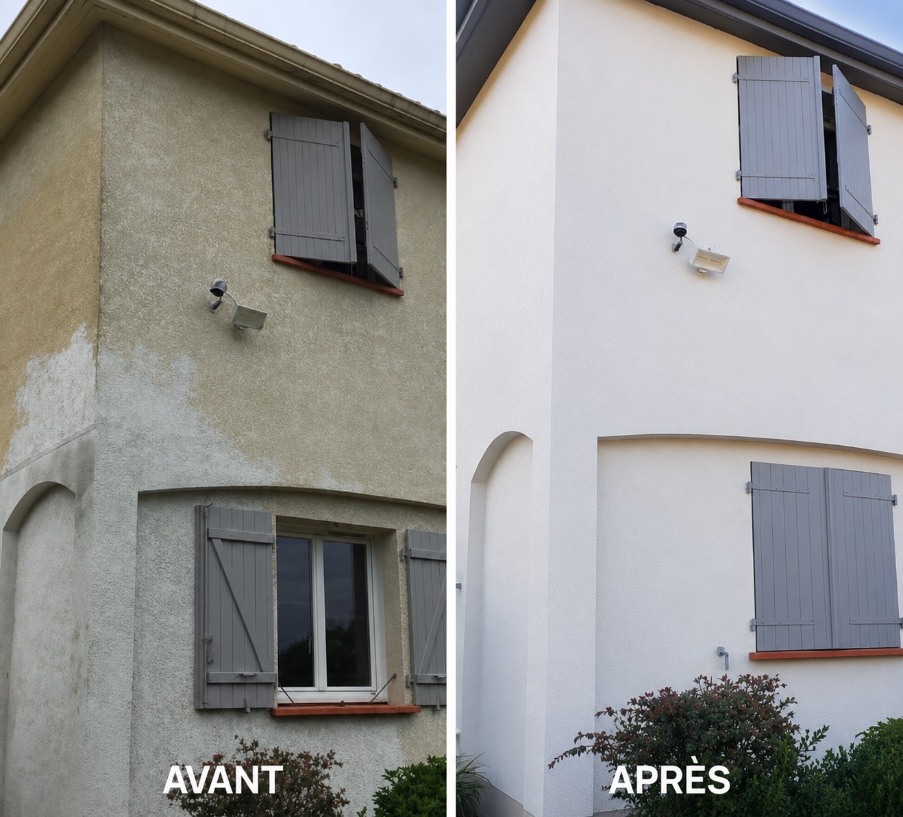 Peinture façade Tarascon avant/après